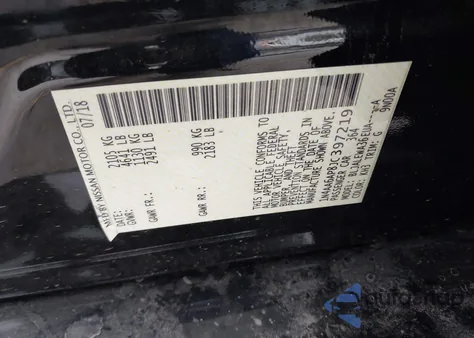 2018 Nissan Maxima 3.5S/Sv/Sl/Sr/Plat from USA, damaged, VIN 1N4AA6AP8JC397219